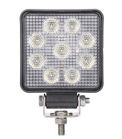 防水オフロード9W純粋な白い四角LEDの仕事の洪水ライト12V