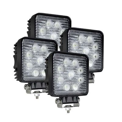 4PCS正方形LEDの洪水の仕事ライトIP67 2160lm黒ハウジング