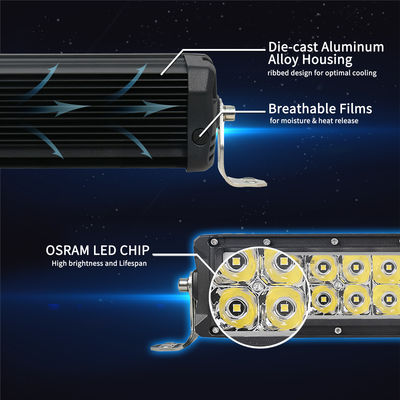 二重列はライト バーOSRAM LEDの破片のトラックのライト バーのオフロード照明装置を導いた