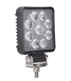 防水オフロード9W純粋な白い四角LEDの仕事の洪水ライト12V